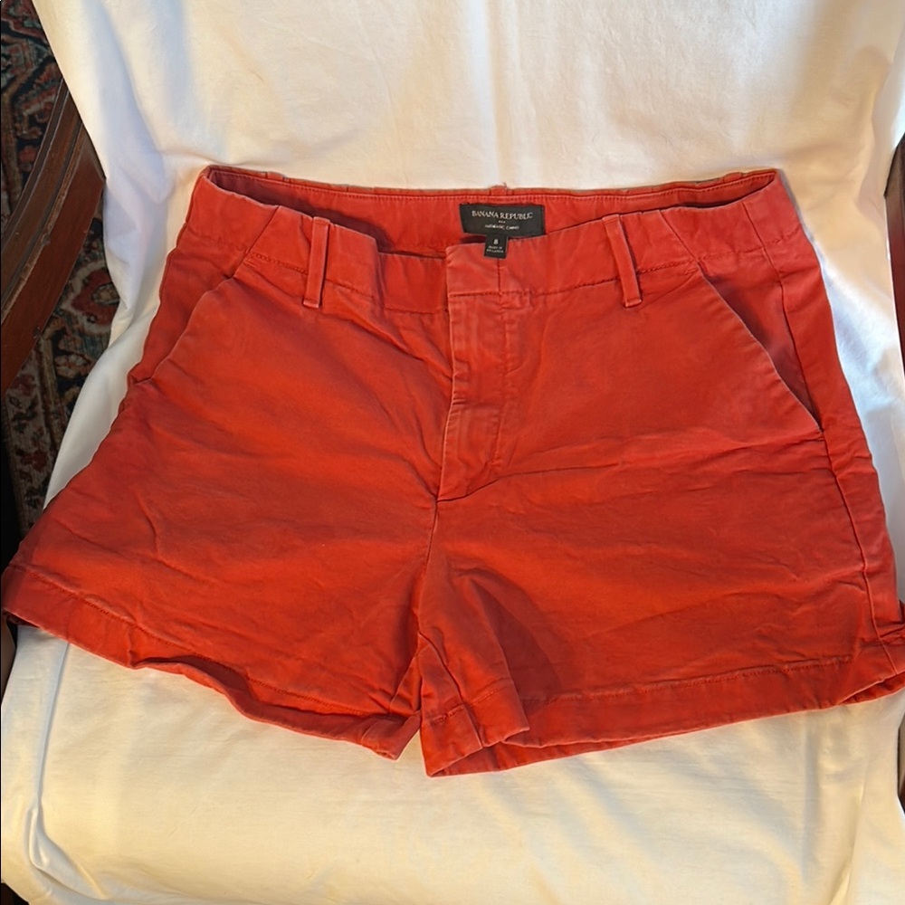 Banana Republic Vibrant Red/burnt orange Shorts 8